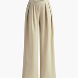 Pantaloni Largi Plisați Stil Old Money