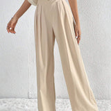Pantaloni Largi Plisați Stil Old Money