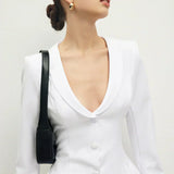 Rochie Corset Plisată cu Rever