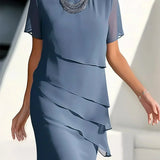 Eva - Rochie Elegantă cu Design Stratificat