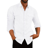 Cămașă cu Buton - Țesătură Combinată și Ajustare Respirabilă