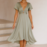 Elina™ | Rochie midi cu detaliu sub formă de nod