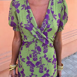 Antonia – Rochie Boho de Damă cu Mâneci Bufante și Croi Ajustat