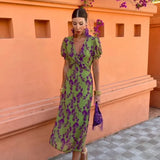 Antonia – Rochie Boho de Damă cu Mâneci Bufante și Croi Ajustat