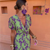 Antonia – Rochie Boho de Damă cu Mâneci Bufante și Croi Ajustat