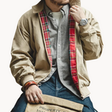 Casaco Harrington – Amestec Ușor cu Guler și Închidere cu Fermuar