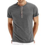 Tricou Henley – Material Moale și Guler Ajustabil