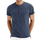 Tricou Henley – Material Moale și Guler Ajustabil
