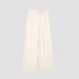 Pantaloni Casual Eleganți, Croi Relaxat, Talie Înaltă cu Croi Drept