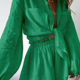 Set de pantaloni scurți din două piese, căptușit dublu, Egean