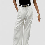 Pantaloni Casual cu Talie Înaltă