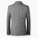 Palton – Tweed de Amestec Moale cu Model Caro și Croială Structurată