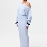 Rosalie – Rochie Maxi Fără Bretele Tricot Elegantă de Damă