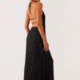 Cyara – Rochie de Damă Maxi Neagră Elegantă Halter