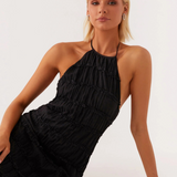 Cyara – Rochie de Damă Maxi Neagră Elegantă Halter