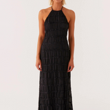 Cyara – Rochie de Damă Maxi Neagră Elegantă Halter