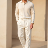 Pulover din fire amestecate - Siluetă relaxată și mișcare ușoară