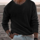 Constantin | Pulover cu tricot respirabil și decolteu în V