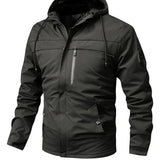 Jachetă Ușoară - Formă Slim cu Glugă și Rezistentă la Apă