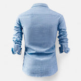 Cămașă Utilitară cu Mâneci Lungi – Amestec Moale și Formă Structurată