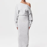 Rosalie – Rochie Maxi Fără Bretele Tricot Elegantă de Damă