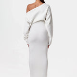 Rosalie – Rochie Maxi Fără Bretele Tricot Elegantă de Damă