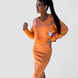 Lana - Set casual cu hanorac și rochie