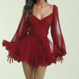 Mirela – Rochie Mini de Damă Elegantă cu Decolteu Inimă