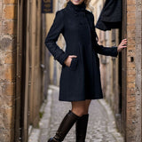 Claire – Palton Elegant de Damă cu Croi Lejer din Bumbac și Poliester