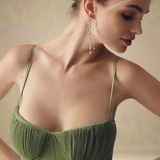 Jasira – Rochie de Damă Plisată Midi Elegantă Romantică