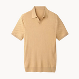 Polo din Amestec de Lyocell - Cu Placket Canelat și Formă Bine Definită