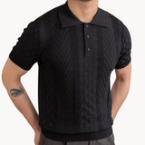 Polo – Amestec Texturat de Jacquard și Croială Slim