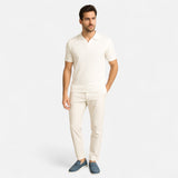 Polo cămașă - Textură mixtă piqué și siluetă ajustată pentru confort