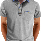 Cămașă Polo - Amestec de Poliester cu Închidere cu Buton & Confort Răcoros