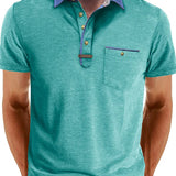 Cămașă Polo - Amestec de Poliester cu Închidere cu Buton & Confort Răcoros