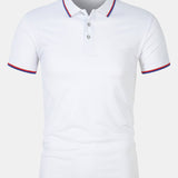 Cămașă Polo – Croi Slim cu Închidere cu Buton și Material Respirabil