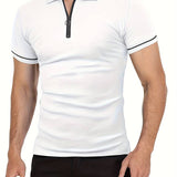 Cămașă Polo – Amestec Moale, Croi Slim și Guler cu Fermuar Respirabil