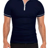 Cămașă Polo – Amestec Moale, Croi Slim și Guler cu Fermuar Respirabil