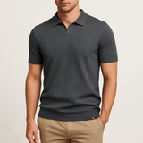 Cămașă Polo din Amestec de Poliester - Material Texturat și Flux de Aer Ușor