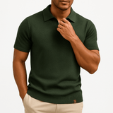 Cămașă Polo din Amestec de Poliester - Material Texturat și Flux de Aer Ușor