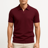 Cămașă Polo din Amestec de Poliester - Material Texturat și Flux de Aer Ușor