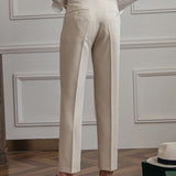 Pantaloni din Amestec de Poliester - Ajustare Streamlined și Menținerea Formei