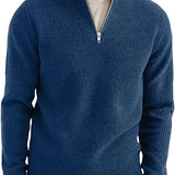 Pulover cu fermoar 1/4 – Guler structurat și mișcare ușoară