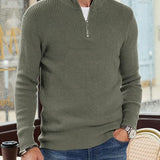 Pulover cu fermoar 1/4 – Guler structurat și mișcare ușoară