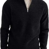 Pulover cu fermoar 1/4 – Guler structurat și mișcare ușoară