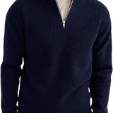 Pulover cu fermoar 1/4 – Guler structurat și mișcare ușoară