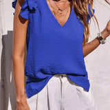 Lynette | Bluză de vară cu mâneci volanate jucăușe