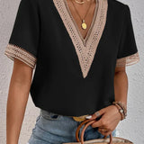 Davina | Bluză elegantă cu detalii de dantelă luxoasă