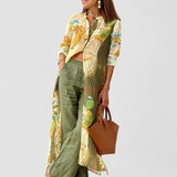 Miréliane – Set Damă Elegant din In și Satin Roșu sau Negru