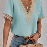 Davina | Bluză elegantă cu detalii de dantelă luxoasă